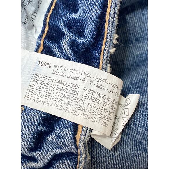 NEW Zara Women's Blue Distressed High Waisted Straight Leg Denim Jeans Size 4 - Picture 6 of 6